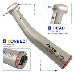 SANDENT Dental Electric Handpiece 1:5 LED Optic Contra Angle Standard E-Type USA
