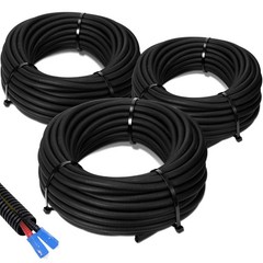 Sasylvia 1/4″, 1/2″, 3/8″ x 25 Ft Split Wire X 25 ft, Black