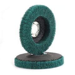 10Pcs 180/320 Grit Nylon Fiber Flap Disc Metal Polishing Wheel, Abrasive Buffing