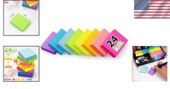 Bright Colored Sticky Notes 1.5×2 inch – 1920 Sheets for Easy Organization