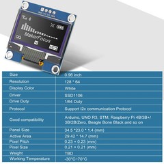 Makerfocus OLED for I2C PiSCSI Raspberry Pi 128×32 128×64