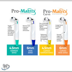 Dental Pro-Matrix Bands Pro-Matrix Curve – Narrow, 4.5 mm, 50/Box, Yellow, 19001