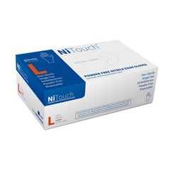 NiTouch Powder Free Nitrile Exam Gloves Large- Case of 2000