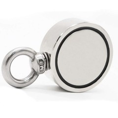 Double Sided Super Strong Neodymium Fishing Magnet 500LBS Pulling Force US