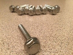(10) M6 X 1.00 X 35 Stainless Steel DIN 6921 A2 Hex Flange Bolts M6x35mm Flange