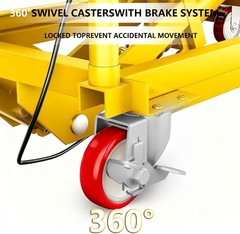 GRAVEE 500 LB Hydraulic Lift Table Cart Single Scissor Lift Table Adjust Height