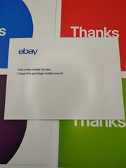 EBAY BRANDED “THANK YOU” POST CARDS in ASSORTED COLORS 4″ x 6″ 20 CT