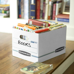 Letter/Legal File Storage Box with Lids, 10 Pack, White Corrugate Cardboard
