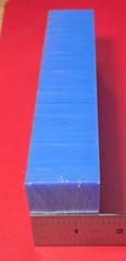 Nylon 6/6 Block 7.45″H, 2.21″W, 1.525″ Thick, 1 Lb, 1.3 oz. Blue Bar Stock