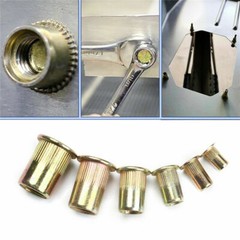 100/50pcs Carbon Steel Nutserts Rivet Nut Rivnut Nutsert M3 M4 M5 M6 M8 M10 M12