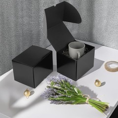Rempry 8x6x6 Inches Black Small Shipping Boxes Pack of 8X6X6-25 Pack,