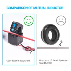 100A LCD Digital Display Ammeter AC Current Voltage Voltmeter Energy Panel Meter