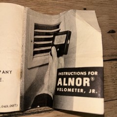 Vintage ALNOR Velometer Jr. Air Velocity Dual Scale in FPM w/ Protective Case