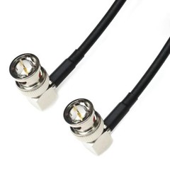 Ultra-Soft 12G SDI Cable BNC to Right Angle 50cm 19in 75 Ohm Shielded Cable