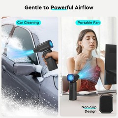 Compressed Air Duster,200000RPM Electric Portable Air Duster,Stepless Speed M…