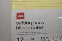 Office Depot Writing Pads Bloc Notes 12 Pack 5″ x 8″ 50 Sheets/Pad Yellow