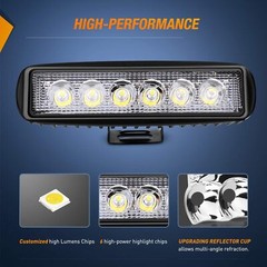 Fit John Deere Gators 835M, 835R, 865M, 865R 12V 2PCS 6″ INCH LED work light Bar