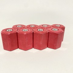 (Lot 8) 1/4-20 Thread Size Electrical Red Buss Isolator Bushing 1 1/4” Tall