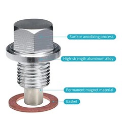M14x1.5 M12*1.5 Car Universal Engine Magnetic Oil Drain Plug Screw Nut Bolt Sump