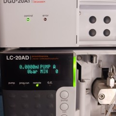 Shimadzu Prominence LC CBM-20A, LC-20AD, and Degasser