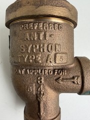 Preferred Utilities ANTI SIPHON valve 3/4″ ANTI SYPHON FUEL OIL New Old Stock