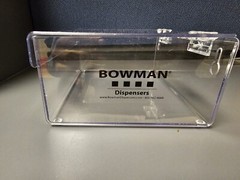 Bowman Eyewear Dispensers. Holds 6 Pair, Clear Polyethylene. 3 1/2in H x 9 1/4 W