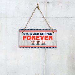 Stars And Stripes Forever 5×10 Hanging Plus Wall or Door Sign | USA Home Décor