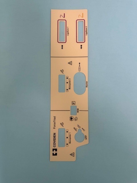 Valleylab Force Triad Compatible Front Overlay