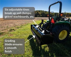 IMPACT IMPLEMENTS® Box Scraper for Category 1 Tractors