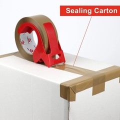 Heavy Duty Brown Packing Tape with Dispenser, 2.6 mil, 1.88 inch x 110 Yards …
