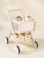 New Coco Village Wooden Shopping Cart 2+ Years Play Food Kitchen Play Hardwood