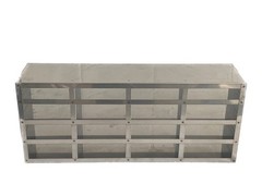 Lab 16-Place 4×4 Array Horizontal Freezer Rack w/ Side Handles Fits 5x5x2” Boxes
