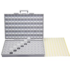 BOX-ALL enclosures 144 space w/ lids labels SMD SMT resistor Organizer 0805 0603