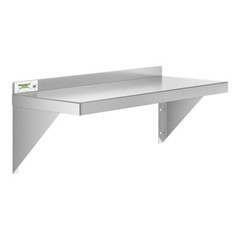 12″W x 30″L Stainless Steel Commercial Kitchen Overshelf Solid Wall Mount Shelf