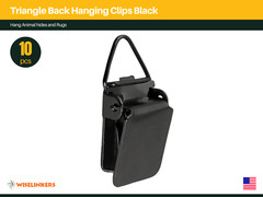 Triangle Back Hanging Clips Black Pack of 10 WISELINKERS
