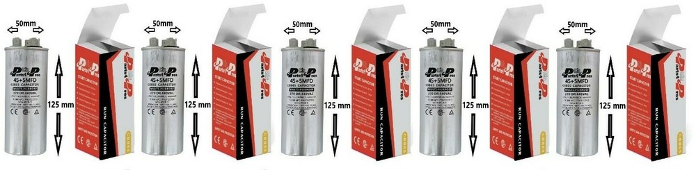 45+5 uF MFD 370-440 V AC High Quality Motor Dual Run Capacitor CBB65-R (5x)