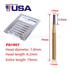 Dental Burs Tapered Fissure Head Carbide Bur FG Metal Cutting High Speed