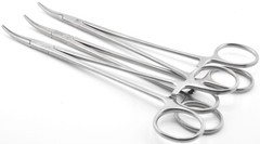AESCULAP BH957R Schnidt Tonsil Crile Curved Slight CVD Clamps Forceps 7.25″
