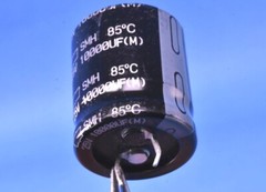 10 Nichicon SMH Series Snap-In Electrolytic Capacitors 10,000uF 25Vdc 50mΩ ESR
