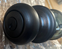 Kwikset Hancock Keyed Entry Door SmartKey Venetian Bronze / Satin Nickel No Key