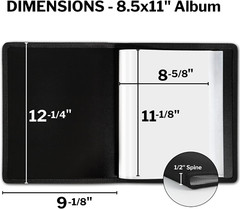 Dunwell Presentation Binder with Clear Sleeves – 8.5×11 Black Portfolio Folde