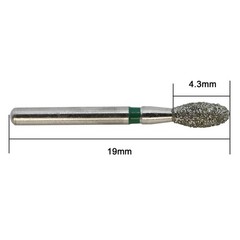Dental Diamond Burs FG 379/023C 379/023XF Egg Football Head for High Speed 19mm