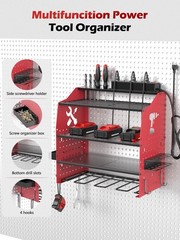 [2025 Upgraded] Power Tool Organizer Wall Mount with Charging Station, [5-Lay…