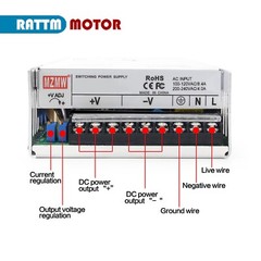 【US】0-12V DC Switching Power Supply 50A 600W 12V DC to AC for LED Strip/CCTV