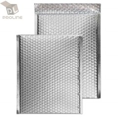 25 #000 Glamour Metallic Silver Poly Bubble Mailers Envelopes 4×8 Extra Wide