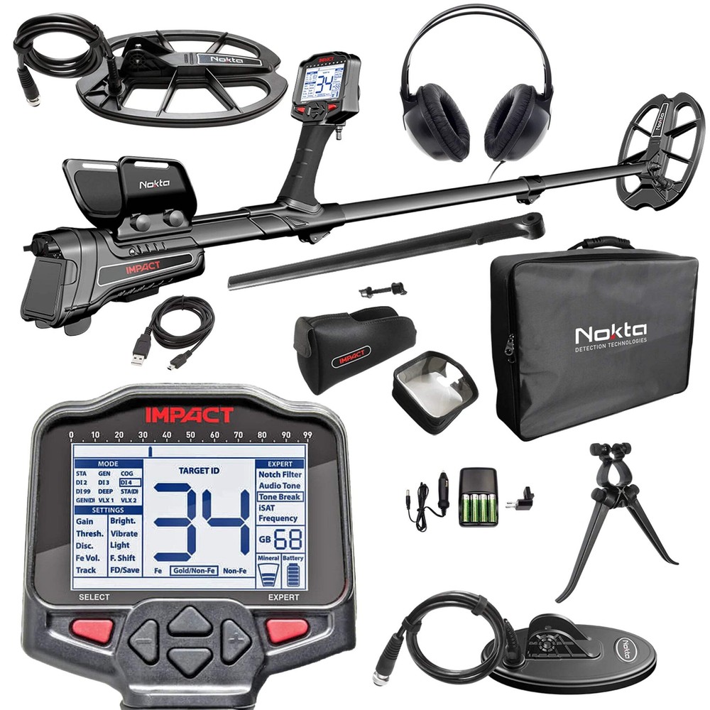 Nokta Impact Pro Pack Metal Detector with Waterproof DD 11 x 7” Search Coil