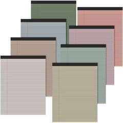8 Pcs 8.5” x 11” Colored Legal Pad 50 Sheets Per Writing Pads Narrow Ruled …