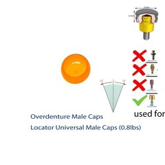 US 4Pcs Dental Overdenture Retention Caps For Locator Abutment Implant Inserts
