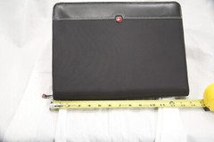 Wegner, Swiss Army, padfolio, black 10 in x 13 in, folds, organizer, zippered