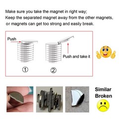 Powerful Rare Earth Magnets, 3/4″ D x 1/4″ H – 16 Pack, Super Strong Mighty N…